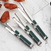Lijia Stainless Steel Green Handle Food Tongs