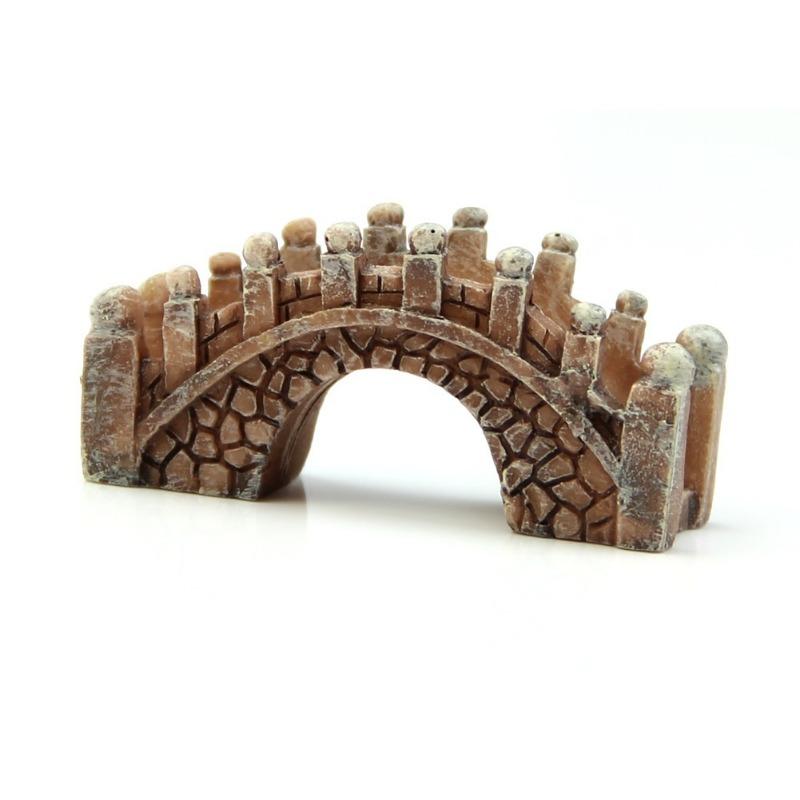 

Міні міст Мініатюрний пейзаж Казковий сад Тераріум Декор Інструмент Садові ремесла 2pcs коричневий