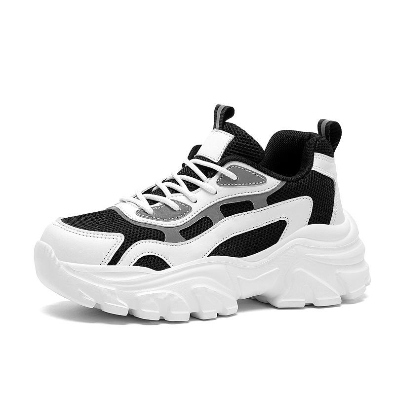 Versatile Women's Plus Size Mesh Sneakers - Casual Height-Increasing Running Shoes for Students and Dads