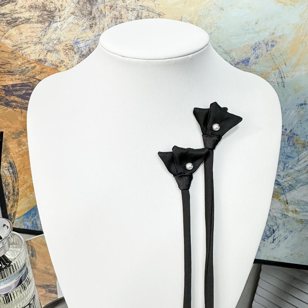Black And White Three-Dimensional Flower Accessories Clothing Corsage Collar Brooch Dress Diy Accessories Jewelry