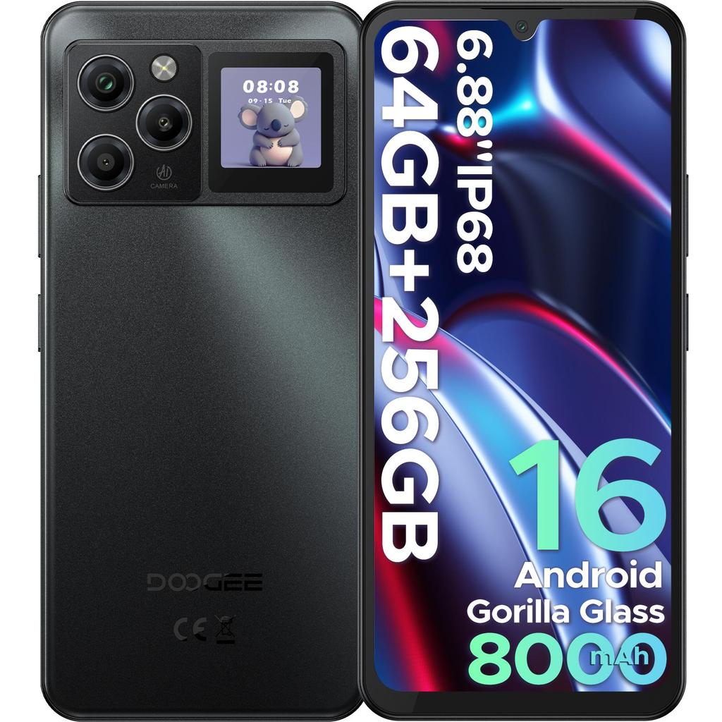 Chytré telefony DOOGEE M30 Pro 6,88" 90Hz Android 16, IP68 Vodotěsný telefon 8000mAh/33W 64GB+256GB 64MP+20MP 4G Duální SIM NFC