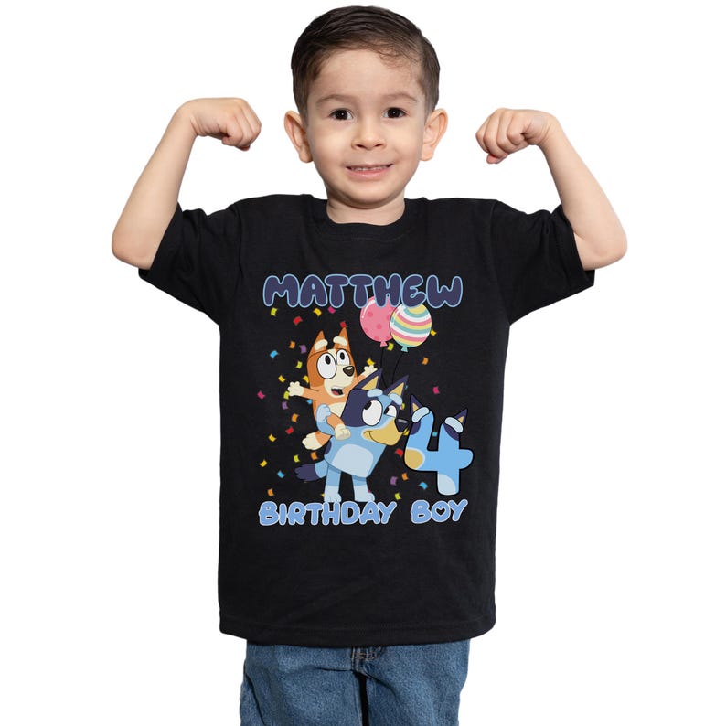 Custom Blu3y Birthday Shirt | Personalized Kids Party Tee 100