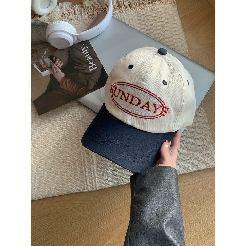 

2023 New Peaked Cap Women s Internet Celebrity Fashionable All-Match Big Head Circumference Baseball Cap Ins Trendy Face-Looking Small Sun-Proof Beige color matching Adjustable