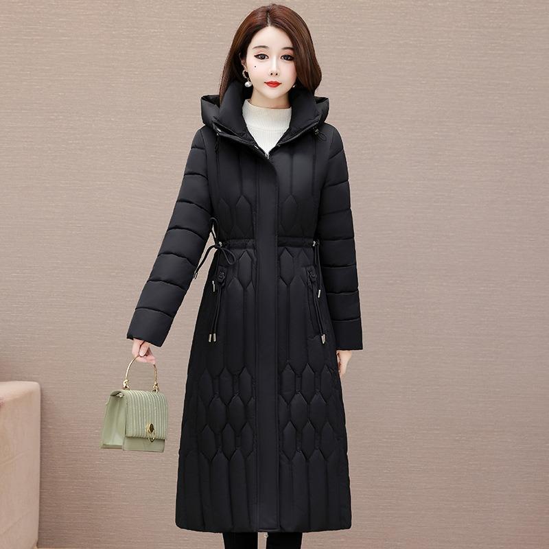 Medium down cotton women's new winter mother's wear thickened cotton-padded jacket women's long fat plus size cotton-padded jacket
