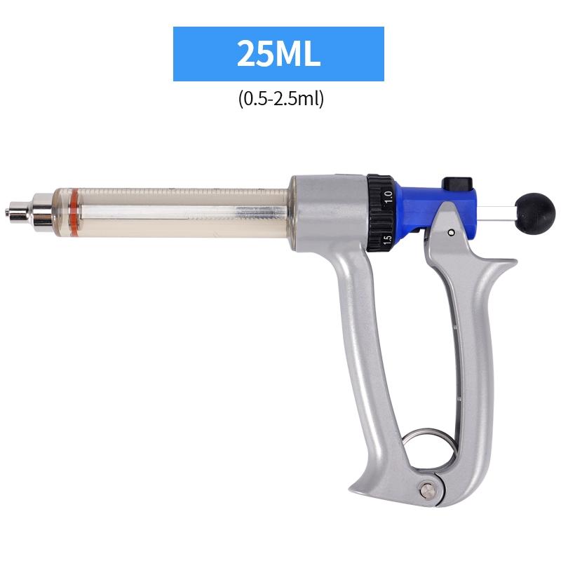 Vaccine Syringe Animal Husbandry 25ML 50ML Veterinary Semi-Automatic Adjustable Animal Continuous Injector veterinarian Tools