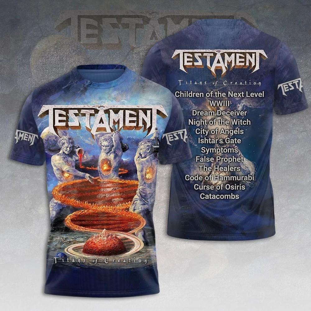 Testament Titans Of Creation AOP T-Shirt Unisex All Sizes BT1603 Unisex T-Shirt S