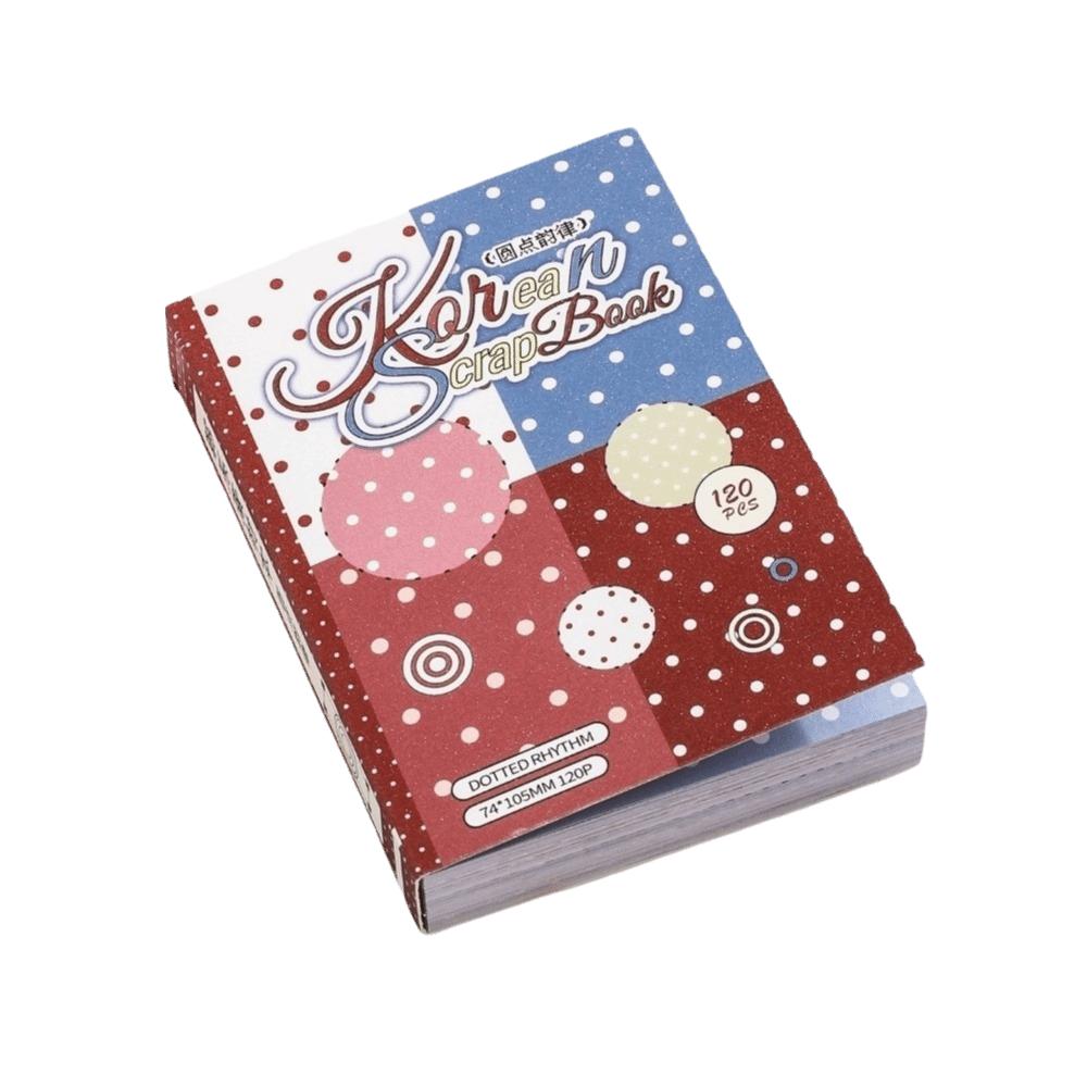 Kein Wiederholungs-Scrapbooking-Papier-Set Polka Dot DIY-Materialpapier Niedliche Memo-Notiz-Aufkleber Planer