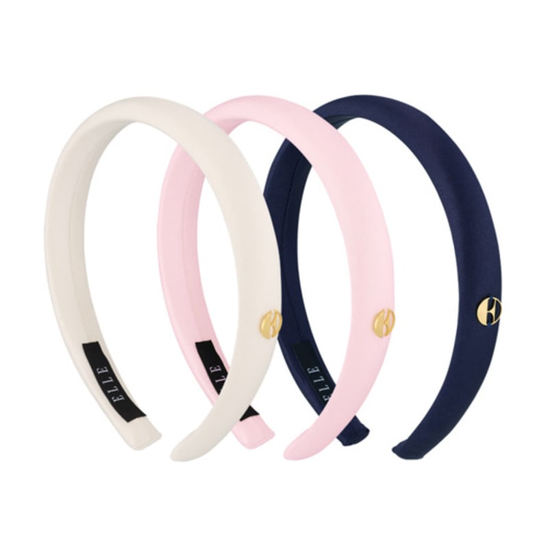 

ELLEHAIR Тонкая золотая повязка для волос с логотипом ELHB002 Navy