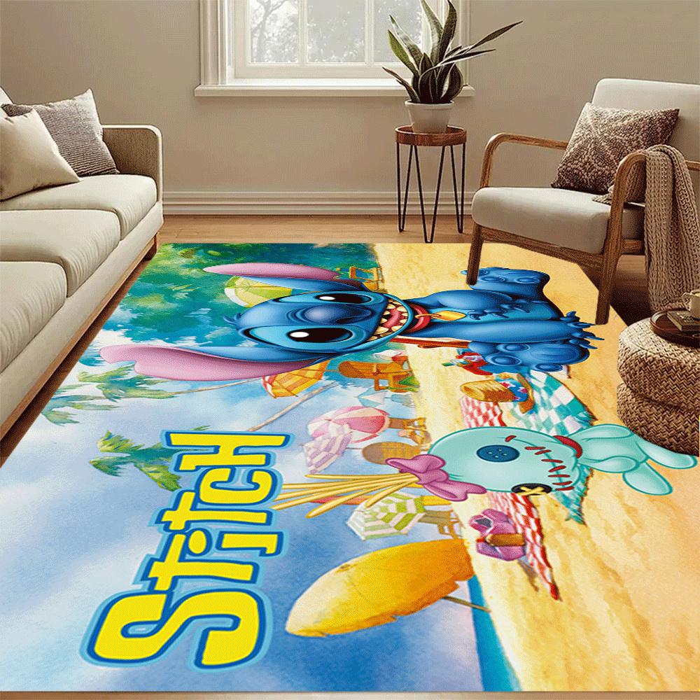 1pc Lilo-and-Stitch-(9)_01 Carpet Area Rug, Bedroom, and Playroom Durable, Stain-Resistant, and Easy To Clean, Living Room
