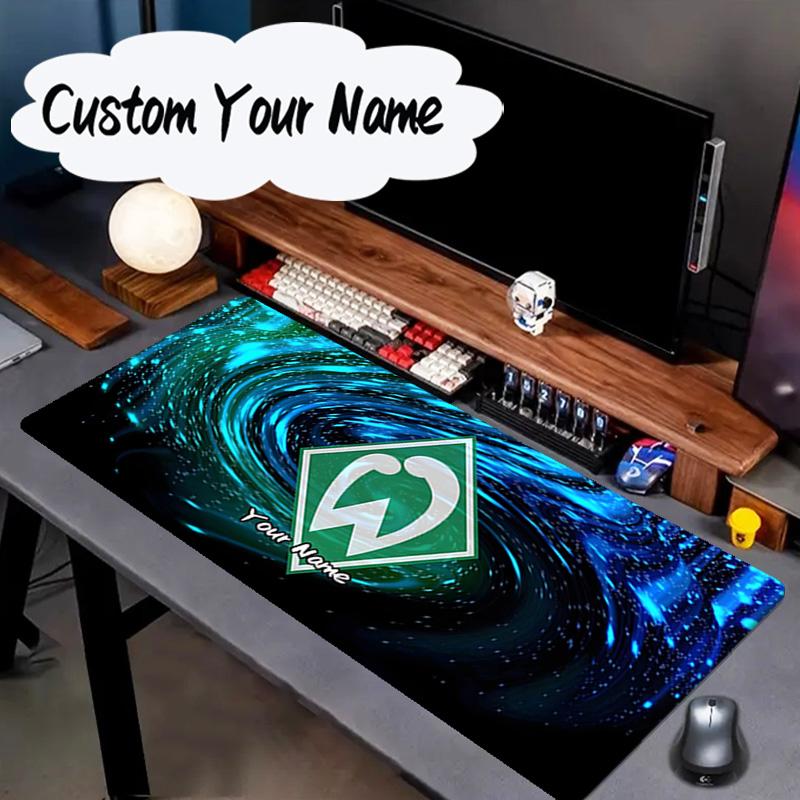 Custom Name Mouse pad Green And White Werder Mouse pad, Gaming Mouse Pad, keyboard pad, Desk Decor for computer notebook Fan Birthday Gift