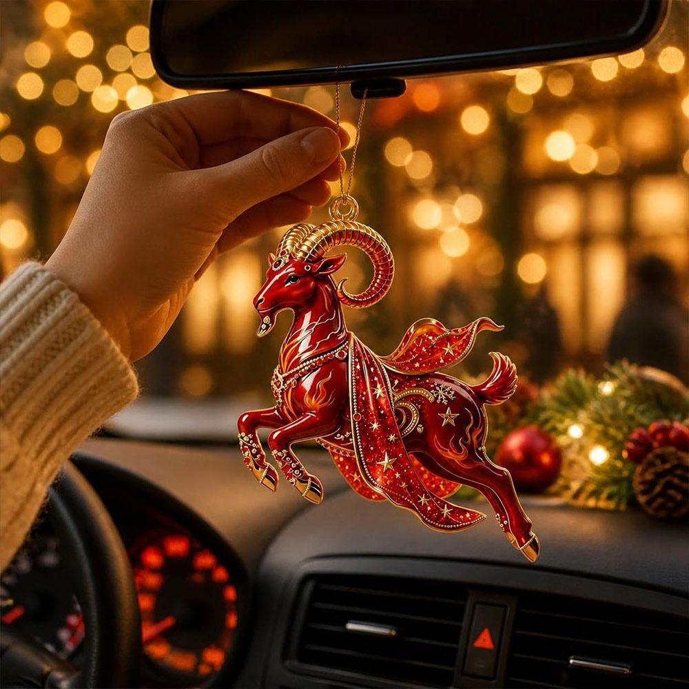 Galloping Goat Goat Pendant Shining Goat Bag Charm Goat Hanging Ornament Christmas Tree Ornament