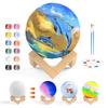 Newest DIY Planet Lamp 3D Moon Galaxy Creative Night Light Art Painting Graffiti Birthday Gifts Bedroom Living Room Decoration