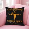 Western Drama Hit Y-Yellowstone Cushion Cover Pillow Case Soft Friendly Fabric & Concealed Zipper