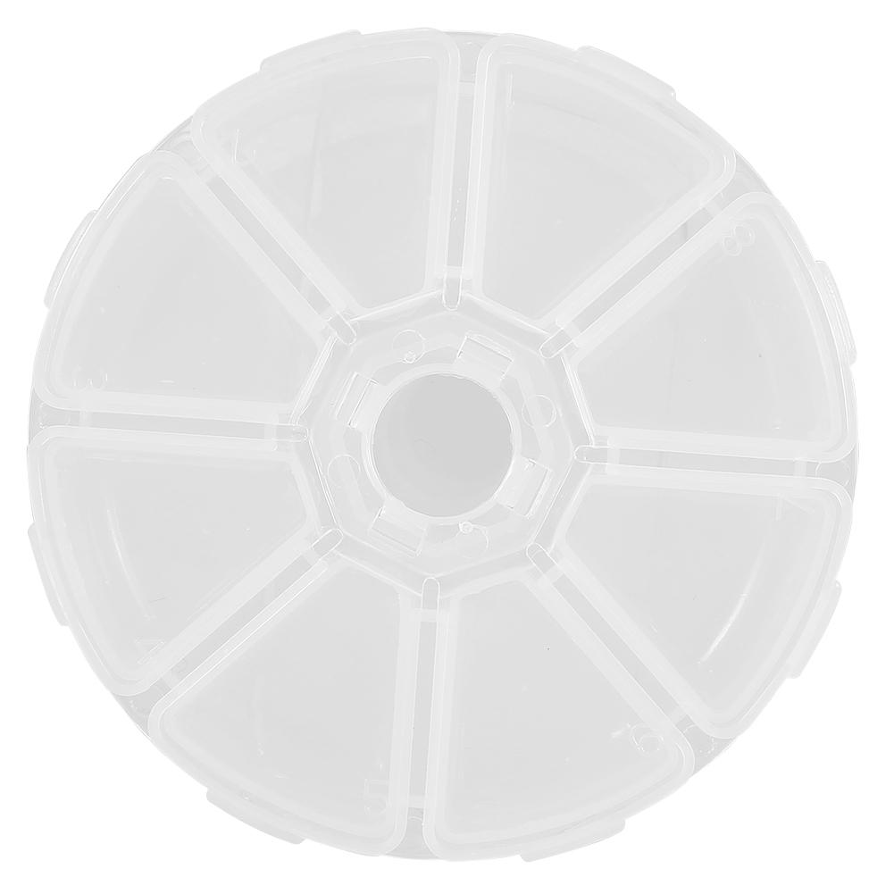 8 Grids Empty Nail Art Decoration Rhinestone Gem Bead Container Nail Supplies Storage Box