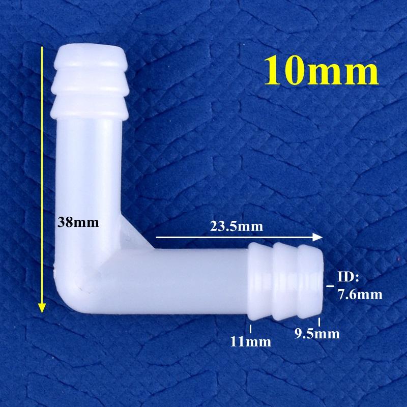 5Pcs 8/10Mm Pe Elbow Connector Aquarium Tank Air Pump Hose Pagoda Joint Watering Irrigation Garden Water Pipe Connector