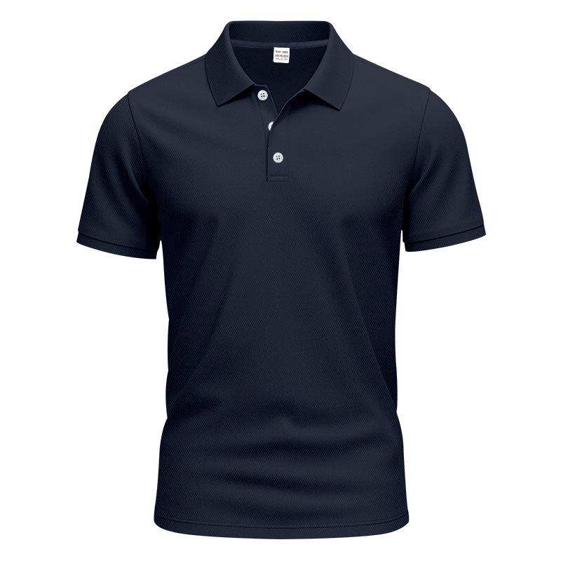 Men's Simple Quick-Drying Polo POLO Shirt Golf Type Men's Gentleman Loose Breathable Lapel Short Sleeves