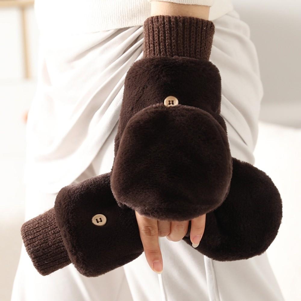 Warm Fingerless Mittens Fingerless Winter Gloves New Plush Gloves Cold Weather