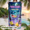 SpongeBob Beach Towel, Personalized Custom Text, Quick Dry Soft Large Towel For Swimming Pool Travel