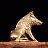 Brass Wild Boar Figurine Pig Model Craft Living Room Office Home Creative Decoration Desktop Ornament