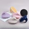 New Model Silicone Hairbrush with Handle - A Household and Outdoor Hair Washing Tool for Head-specific Massage and Cleaning. Hairbrush.