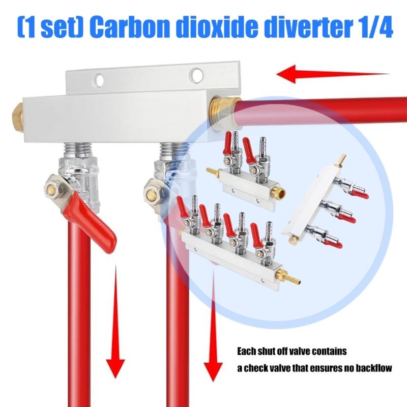 Durable CO2 Distribution Device With Metal Construction Beverage Dispenser Accessory For Consistent Gas Output