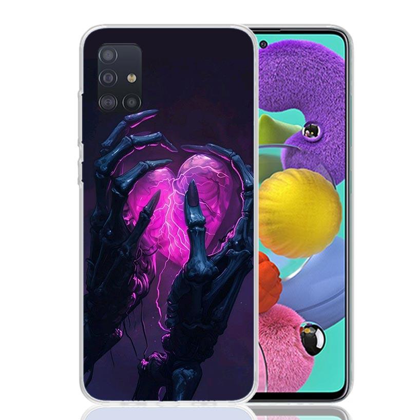 Anatomy Skeleton Heart Lovey Kiss Phone Case For Samsung Galaxy A52 A32 A22 A12 A02S A50S A30S A51 A31 AA71 Note 20 Ultra 10 S10