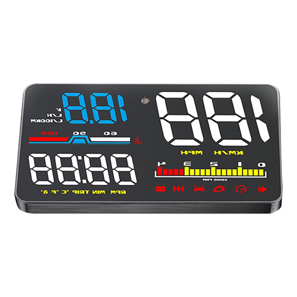 Windshield Projector Electronic Car Speedometer Tachometer with Overspeed Alarm Improve Driving Comfort & Security