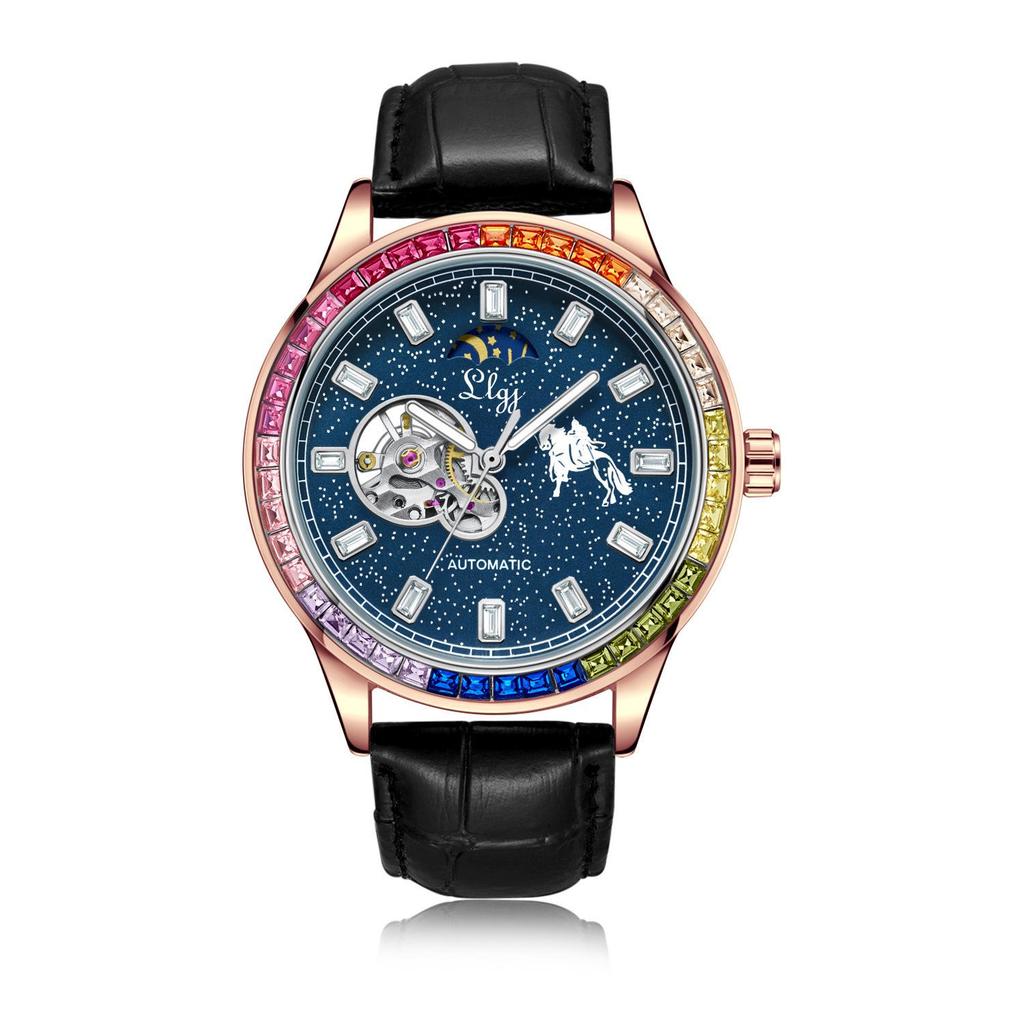 Duke of Lorraine 1976 Men's Luminous Skeleton Mechanical Watch