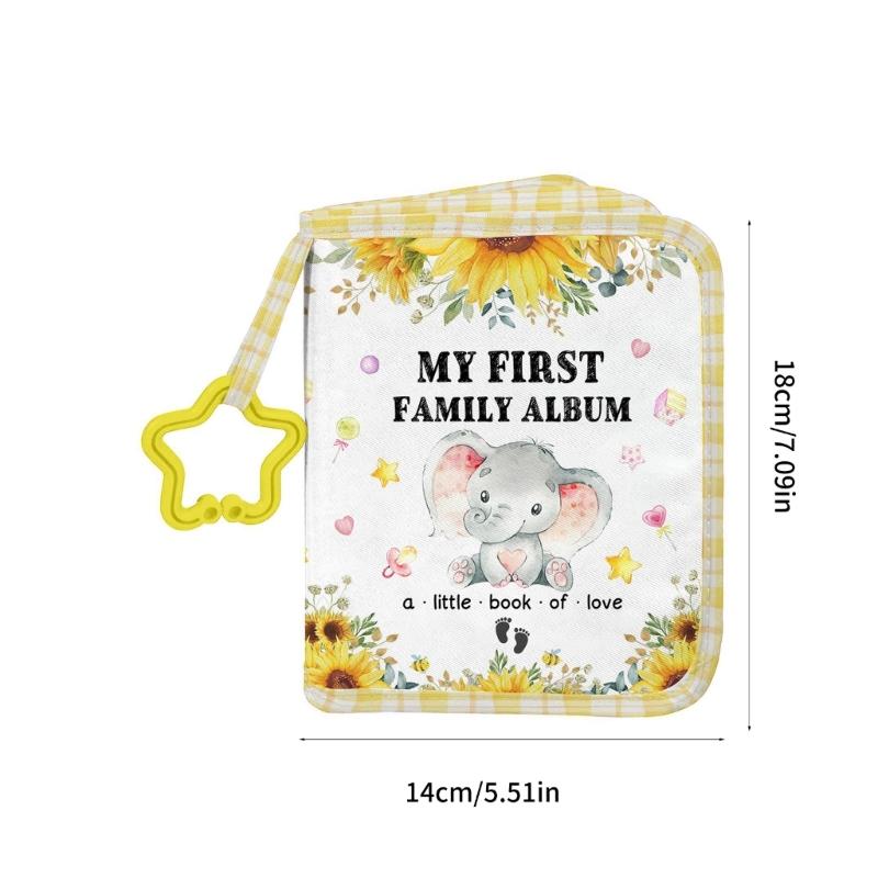 Soft Photo Cloth Book Baby's My Firsts Family Album My Firsts Book of Photos Baby Memory Album Holds 4×6 Pictures