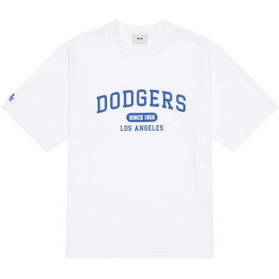 MLB College Style Series T Shirts Unisex White Crew Neck Moderate 3ATSV0243-07WHS