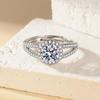 Luxury Round Zirconia Pave Ring: Shiny, Versatile European-American Fashion Jewelry for Women
