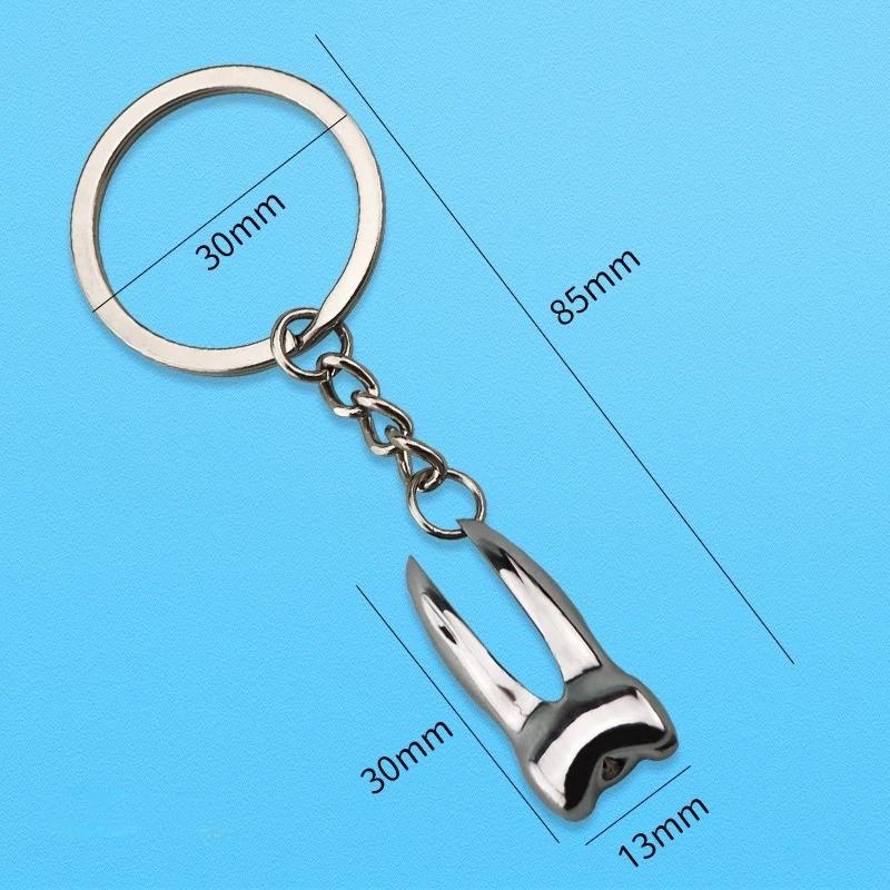Mini Dental Tools Teeth Keychain Simulation Tooth Key Holder Clinic Promotion Gift