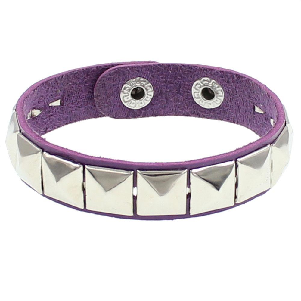 Bangle Spiked Studded Bracelet PU Leather Bangle Unique Rivet Bracelet Men Women