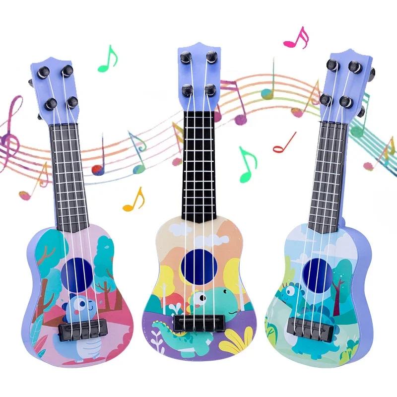 Miniaturowa zabawka ukulele gitara poprawiająca umiejętności klasyczny wczesny edukacyjny instrument muzyczny dla chłopców dziewcząt dzieci prezenty świąteczne dla niemowląt