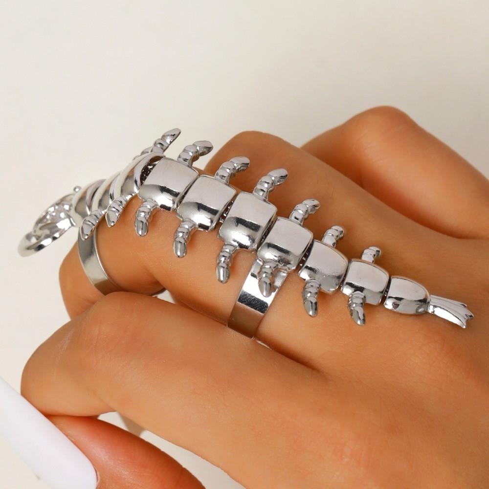 Stainless Steel Centipede Cartilage Jewelry Retro Style Does Not Fade Gothic Punk Stud Earrings Necklace Unique Design