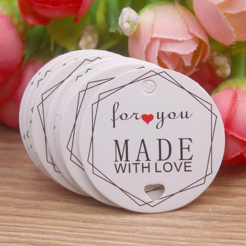 100pcs Kraft Brown /white Gift Tags with 20m Rope Thank You Paper tags for Wedding baby Shower Christmas Label Party Decoration