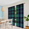 Scottish Folk Legend Checkered Pattern Printed Curtains Window Decorations Home Room Curtain Made Of Polyester Washable