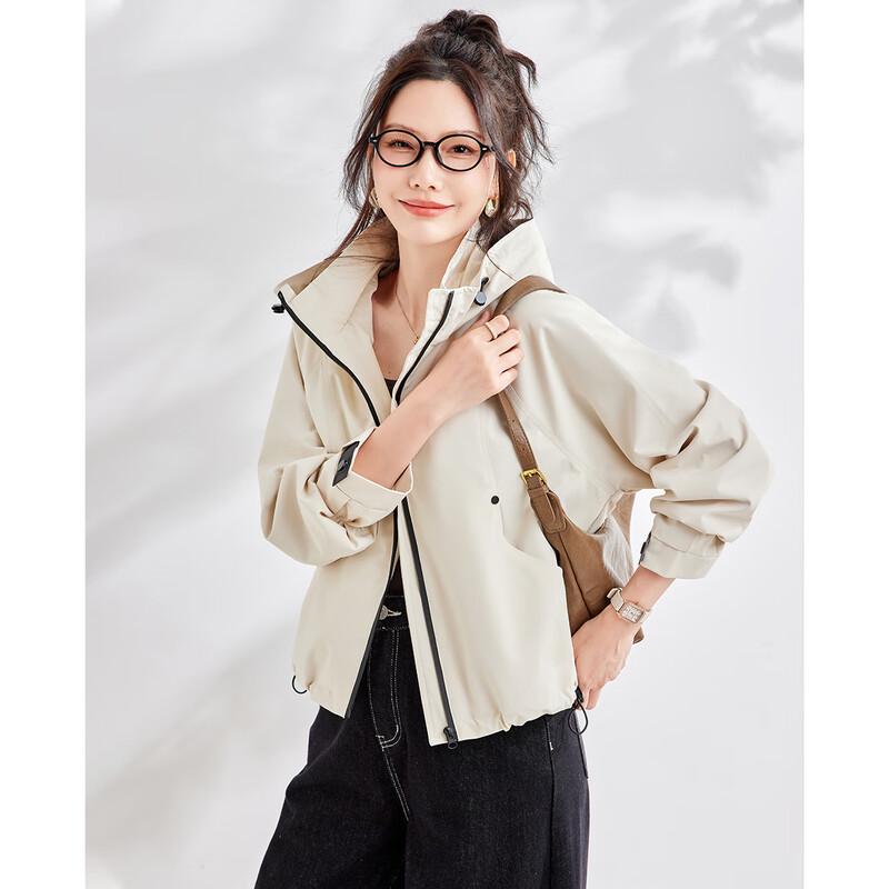 

TERRE BLEUE Women s Autumn Windproof Hooded Jacket L