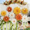 9Pcs/Set Hanging Ornaments Artificial Paper Flowers Decorative  Birthday Decor Supplies