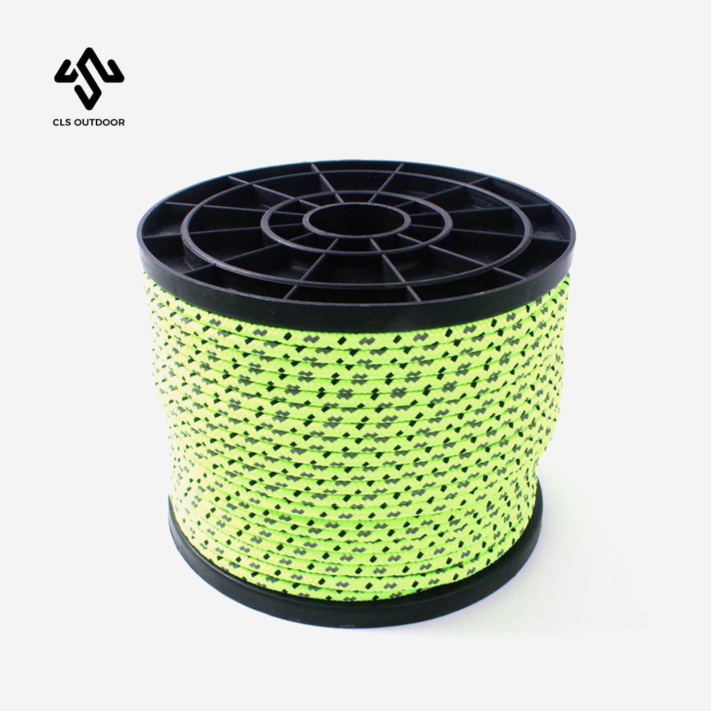 

CLS High Visibility Reflective Rope 50m, 4mm, Durable Polypropylene for Outdoor Tent and Tarp Use 4mm x 50m