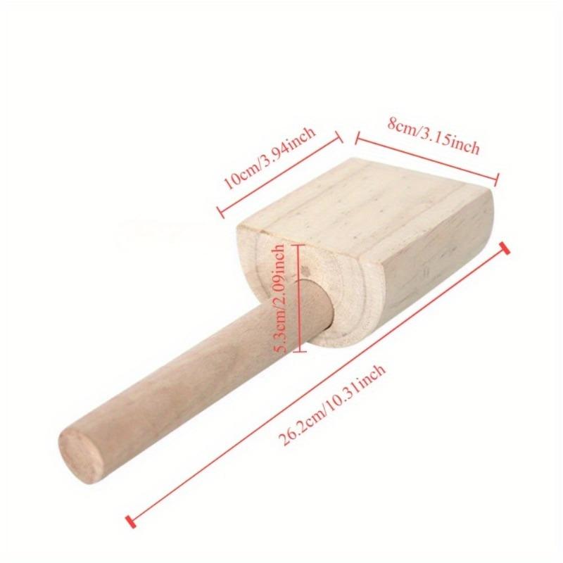 1PC Wood Patting Clay Board Wood Patting DIY Texture Clay Clay Handmade Mud Patting Solid Wood Stick Mallet Pottery Making Tools