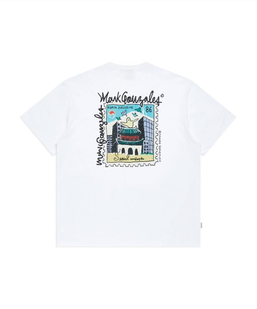 Mark Gonzales Korea Edition Gwanghwamun Short Sleeve T-Shirt - White