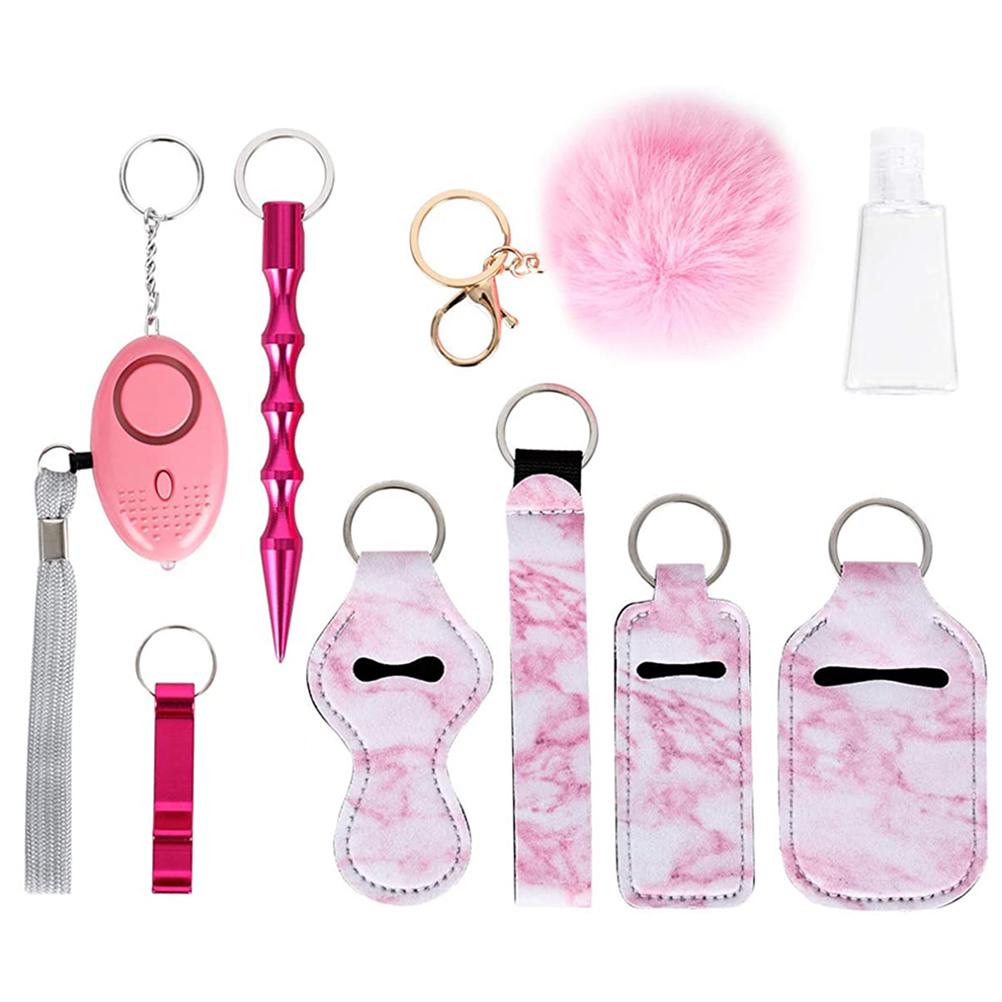 

Брелок із сигналізацією, 10 шт., безпечний брелок для жінок рожевий