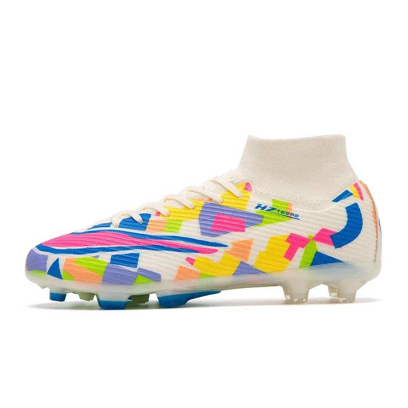 

Original FG/TF Men Soccer Shoes Cleats Society Grass Training Non Slip Kids Football Field Boots New Professional Football Shoes 35