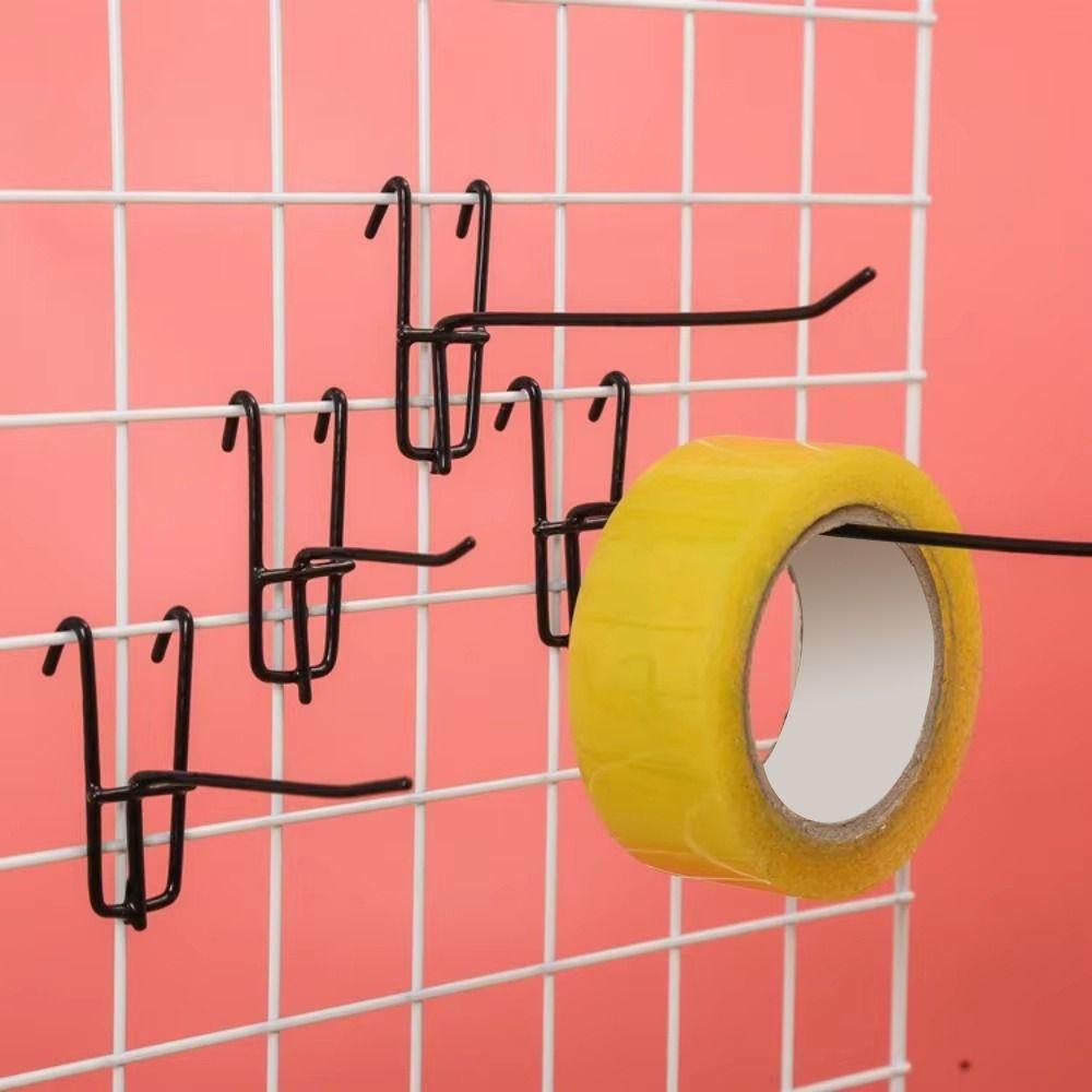 10Pcs Durable Retail Shop Mesh Stall Hangers Coat Bag Wall Hook Supermarket Shelf Hook Reusable Metal Mesh Panel Hooks