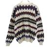 NEW ERA 80s Old USA made Border Pattern Long sleeve sweater L Men's Used