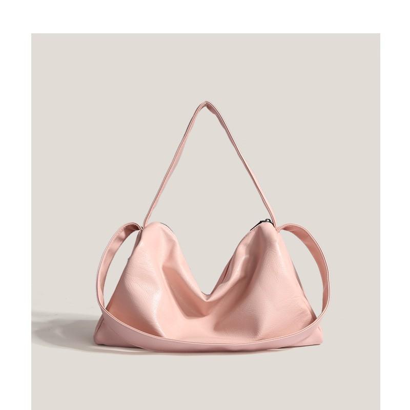 

Korean Soft Leather Large-capacity Bag Women s Cross-body 2025 New Style One-shoulder Underarm світло-рожевий колір