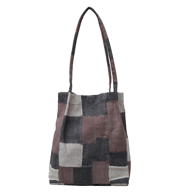 Lightweight Versatile Canvas Women's Bag, Tote Bag Women's Large-capacity Student Leisure Bag Denim Shoulder Bag