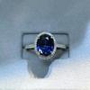 2024 Women's 3ct Oval Royal Blue Sapphire Ring, 925 Sterling Silver, Classic European & American Style