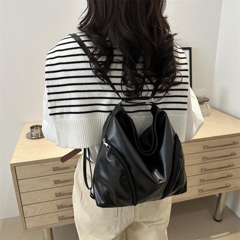 Trend 2025 Niche Design Backpack Women's Fashion Retro Large-capacity Shoulder Bag Women's Casual Simple Tote Bag